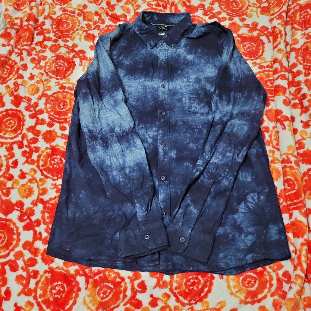 Indigo Button Down